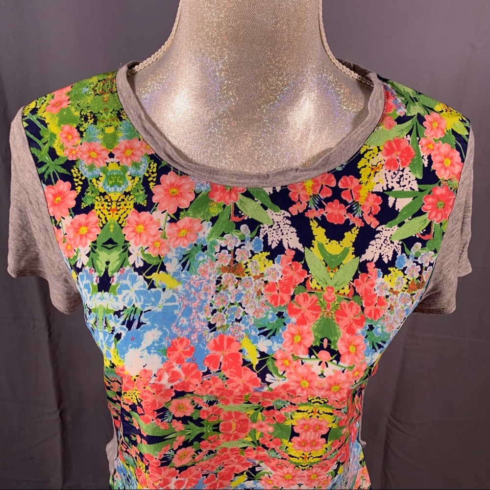 Color Thread Colorful Floral Long Tee (M) - Picture 3 of 16